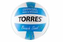 Мяч волейбольный TORRES Beach Sang Blue V30095 синт кожа