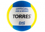 Мяч волейбольный TORRES DIG синт кожа (ТПЕ)