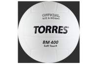 Мяч волейбольный TORRES BM 400 синт кожа (ТПУ)