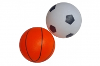 Мяч пластизолевый надувной 18 см (баскетбол,футбол) 25495-22,8132