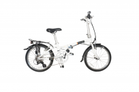 Велосипед скл. BOARDWALK D8 20" белый, крылья, багажник, насос, 8 ск.