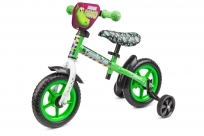 Обучающий беговел для малышей с доп.колесиками Small Rider Ballance (Космический зоопарк) (зеленый динозаврик)