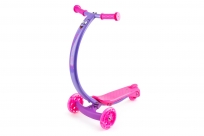 Самокат с изогнутой ручкой и светящимися колесами Zycom Zipster (Зайком Зипстер) (розово-фиолетовый)