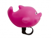 Клаксон-игрушка fy-c28 розовый дельфин. комплектация: крепление на руль.