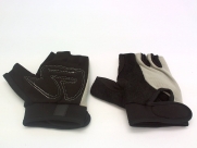 Перчатки без пальцев. материал: сетчатый спандекс/нейлон/ искусственная кожа. размер: s. цвет: черный/серый.