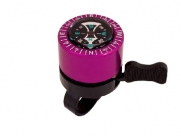 Звонок jh-500p с компасом, d:40мм. материал: алюминиевый купол и пластиковая база. цвет: фиолетовый.