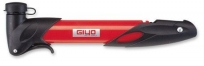Giyo насос gp-77 телескопический, пластиковый корпус, компактный и лёгкий, эргономичная т-образная ручка, реверсивная головка с фиксатором, красный. в торг.уп.