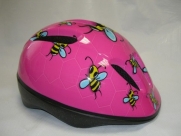 Шлем детский bellelli. цвет: розовый. рисунок: пчёлы. размер: s (48-54см)