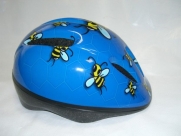 Шлем детский bellelli. цвет: синий. рисунок: пчёлы. размер: s (48-54см)