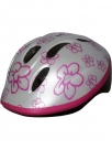 Шлем детский bellelli. цвет: серебристый. рисунок: цветы. размер: s (48-54cm)