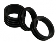Neco кольцо проставочное 1-1/8"х20мм чёрное, шлифованное, алюминий